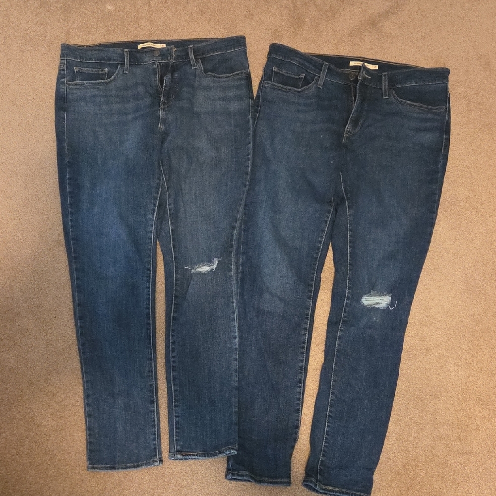 2 Pair Levi 311 Shaping Skinny Jeans